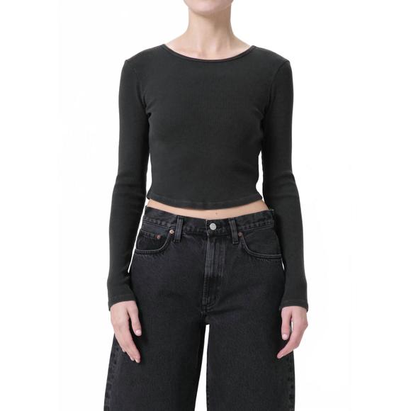 NEW AGOLDE nova longsleeve tee in marker